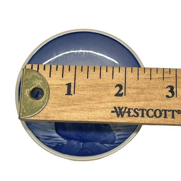 Set of 2 Vintage Royal Copenhagen Blue and White Butter Pats Miniature Plates - Picture 4 of 5